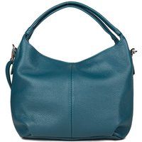 Hobo-Schultertasche aus genarbtem Leder