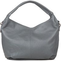 Minimalistische Beuteltasche aus genarbtem Leder