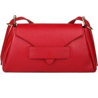 Trapez-Schultertasche mit Klappe
