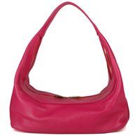 Weiche Halbmond-Schultertasche aus Leder