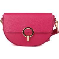 Halbmond-Ledertasche mit Ring-Detail