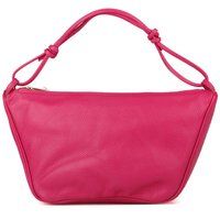 Strukturierte Leder-Schultertasche mit Knoten