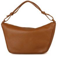 Genarbte Hobo-Tasche in Halbmondform