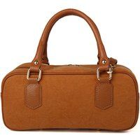 Elegante strukturierte Leder-Barrel-Bag