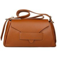 Strukturierte Ledertasche im Umschlag-Design