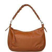 Gekörnte Hobo-Tasche mit geflochtenem Henkel