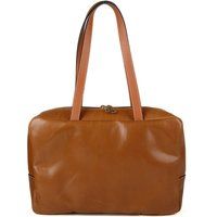Minimalistische Leder-Schultertasche in Kastenform