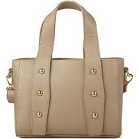 Leder-Shopper mit Nieten