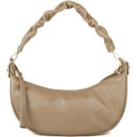 Leder-Schultertasche in Halbmondform