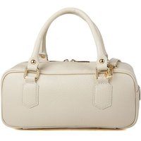 Handtasche in Fassform aus Narbenleder