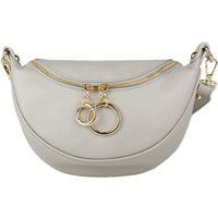 Gebogene Leder-Schultertasche
