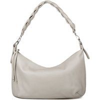 Leder-Schultertasche mit geflochtenem Henkel