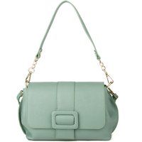 Strukturierte Ledertasche mit Schnallendetail