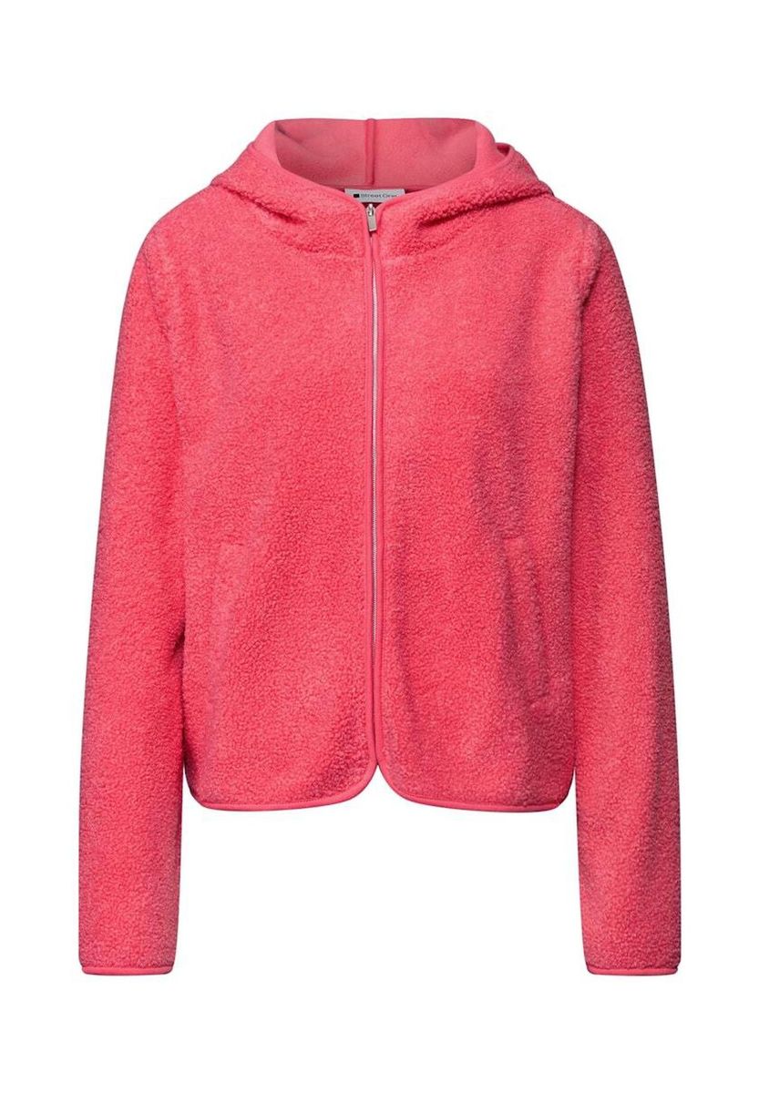 Koralle Fleecejacke mit Kapuze und Reißverschluss