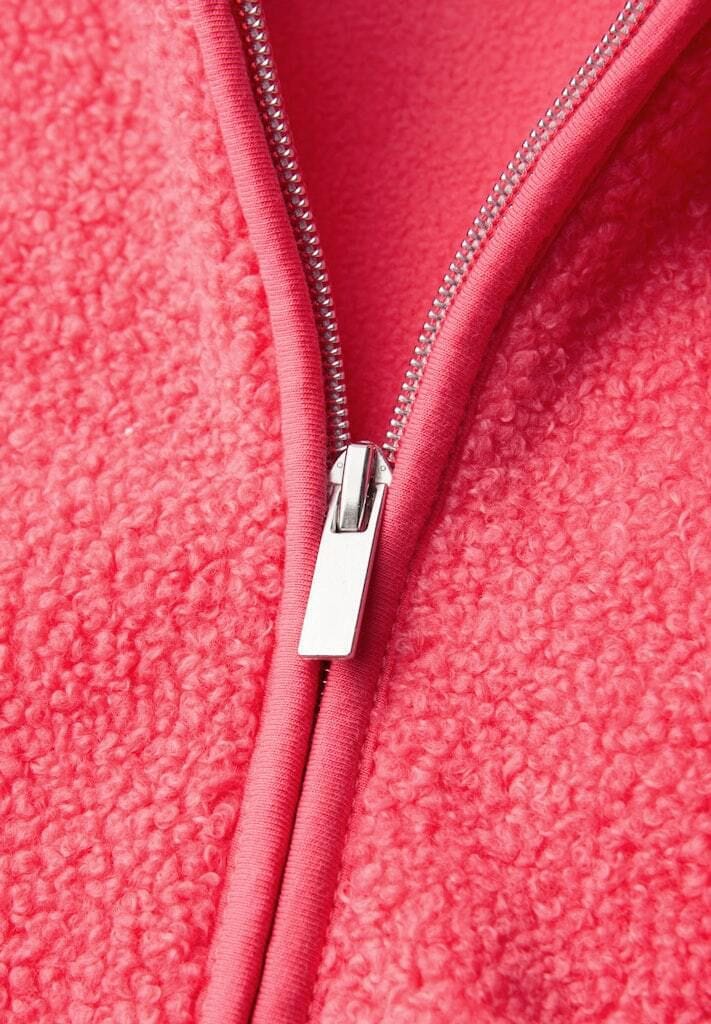 Koralle Fleecejacke mit Kapuze und Reißverschluss