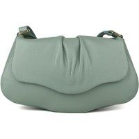 Geraffte Schultertasche aus weichem Leder