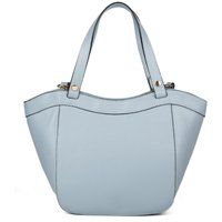 Geschwungene Schultertasche aus genarbtem Leder