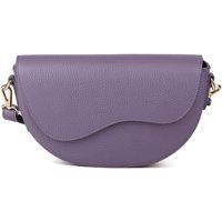Leder-Satteltasche mit asymmetrischer Klappe