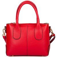 Kleine Satchel aus genarbtem Leder