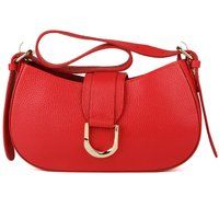 Klassische Ledertasche in Halbmondform