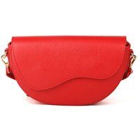 Genarbte Ledertasche im Sattel-Stil