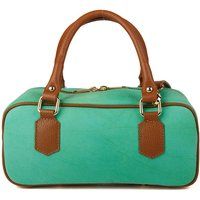 Strukturierte Zylindertasche aus Leder