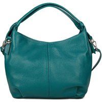 Hobo-Schultertasche aus genarbtem Leder