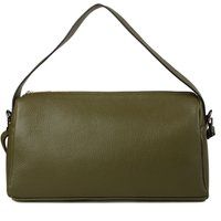 Strukturierte Zylindrische Leder-Schultertasche