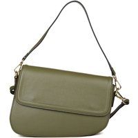 Asymmetrische Satteltasche aus genarbtem Leder