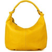 Lässige Schultertasche aus genarbtem Leder