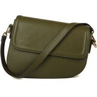 Genarbte Satteltasche aus Leder