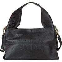 Geschmeidige Schultertasche aus genarbtem Leder