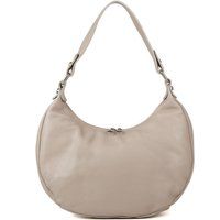 Halbmondförmige Schultertasche aus genarbtem Leder