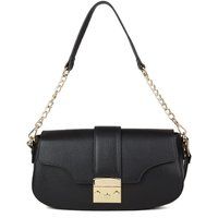 Elegante strukturierte Leder-Schultertasche