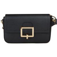 Elegante Leder-Schultertasche mit Klappe