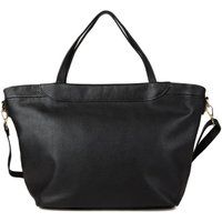 Genarbter Leder-Shopper mit Riemen