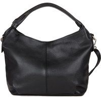 Lässige Schultertasche aus genarbtem Leder