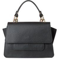 Elegante Henkeltasche aus genarbtem Leder