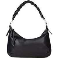 Schultertasche mit geflochtenem Henkel