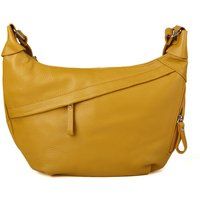 Leder-Schultertasche in Halbmond-Form