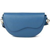 Satteltasche aus Leder mit asymmetrischem Umschlag