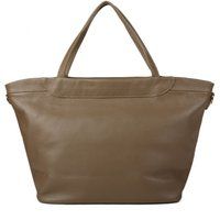 Schultertasche aus genarbtem Leder