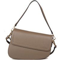 Asymmetrische Schultertasche aus Narbenleder