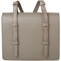 Strukturierte Leder-Tasche mit Klappe