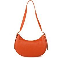 Schultertasche aus genarbtem Leder
