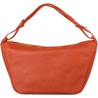 Hobo-Schultertasche aus genarbtem Leder