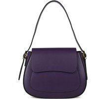 Elegante geschwungene Leder-Schultertasche