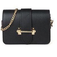 Schultertasche aus genarbtem Leder
