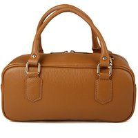 Elegante Bowlingtasche aus genarbtem Leder