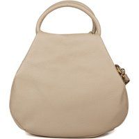 Strukturierte Lederhandtasche mit Tragegriff